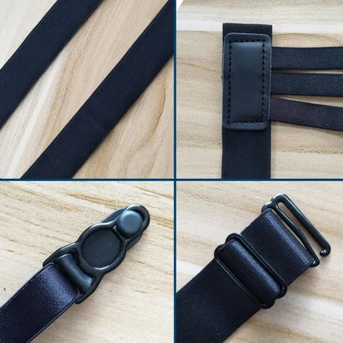 Miniatura 4 de La camisa para hombre se mantiene actualizada, liga elástica ajustable, pinzas de bloqueo antideslizantes, 2 piezas para camisa para hombres, liga
