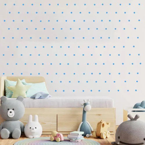 Miniatura 7 de Calcomanías de pared de puntos coloridos, juego de 9 calcomanías para despegar y pegar para habitaciones de niños, guardería y manualidades Plata