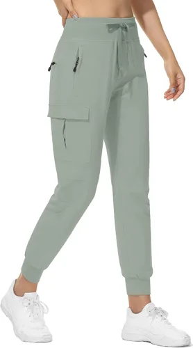 Miniatura 29 de RlaGed - Pantalones tipo cargo de senderismo para mujer, pantalones deportivos ligeros, de secado rápido, resistentes al agua, para pesca y al aire