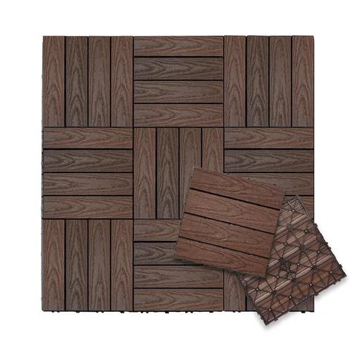 Miniatura 21 de NewTechWood UltraShield Naturale - Azulejo compuesto para exteriores (1 pie x 1 pie), color rosa de Seúl (10 pies cuadrados por caja)