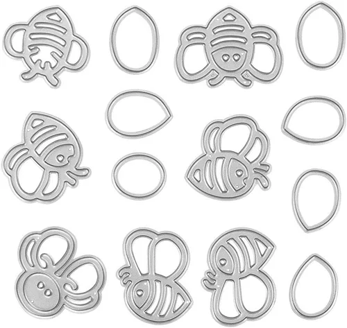 Miniatura 5 de Troqueles de corte de metal para festival de abejas, plantillas de estampado de decoración de primavera para álbumes de recortes, álbum de fotos