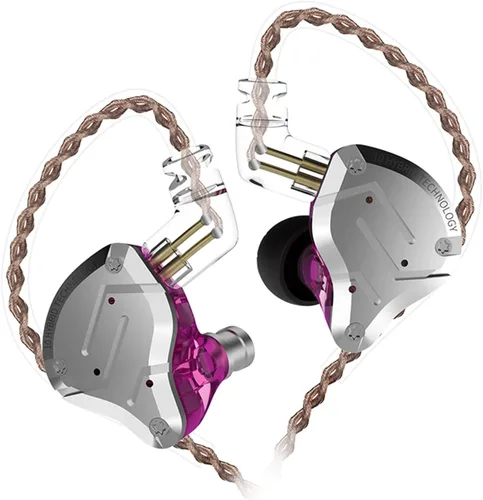 Miniatura 10 de KZ ZS10 Pro Monitor dentro del oído, Auriculares IEM con conductor híbrido 4BA+1DD, Auriculares HiFi para juegos con placa frontal de acero