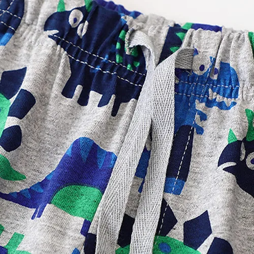 Miniatura 6 de Conjunto de ropa de verano para bebés y niños pequeños de 1 a 6 años de edad, camisetas de dinosaurio de manga corta con estampado de squama