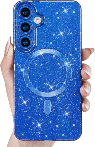 Miniatura 38 de Svanove Funda magnética con purpurina para Samsung Galaxy S22, compatible con Magsafe Cute, brillante, brillante, estética, dura y brillante