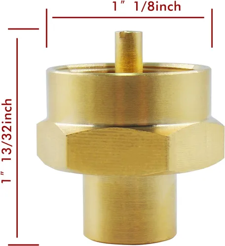Miniatura 2 de MENSI Adaptador de repuesto de botella de gas propano de 1 libra con accesorios de pistola de rosca NPT hembra de 1/4 pulgadas
