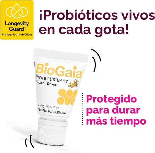 Miniatura 6 de BioGaia Protectis Gotas probióticas para bebé, esenciales para bebés para alivio de cólicos y gases, seguro para recién nacidos, alivia el llanto