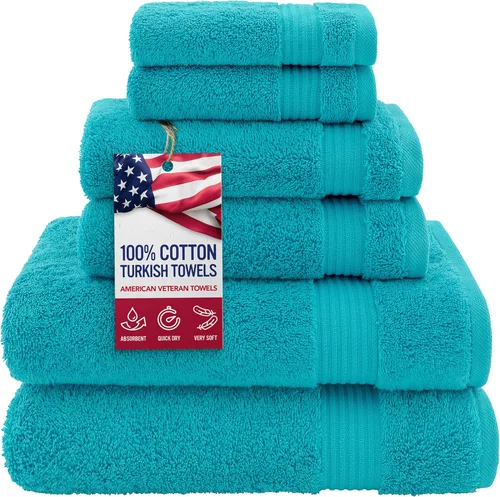 Miniatura 74 de Toalla American Veteran, Juego de Toallas de Mano para Baño de 4, 100% Conjunto de Toallas de Mano Turcas de Algodón, Toallas de Mano Suave