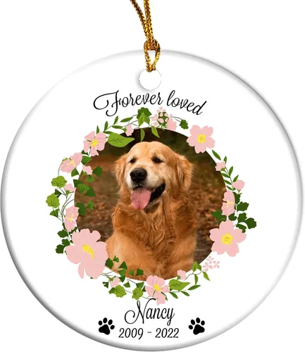 Miniatura 20 de Adorno personalizado para foto de perro, adorno de Navidad personalizado para mascotas 2023, regalos de Navidad personalizados para cachorros
