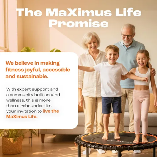 Miniatura 7 de MXL FIT Bounce PRO XL Bungee Rebounder - Premium Indoor Mini Trampoline for Adults, Silent Low-Impact Bounce, Half-Folding with Foldable Steel Legs