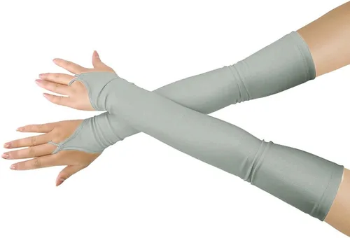 Miniatura 12 de Shinningstar Guantes largos de elastano elástico sin dedos sobre el codo para niñas y niños adultos