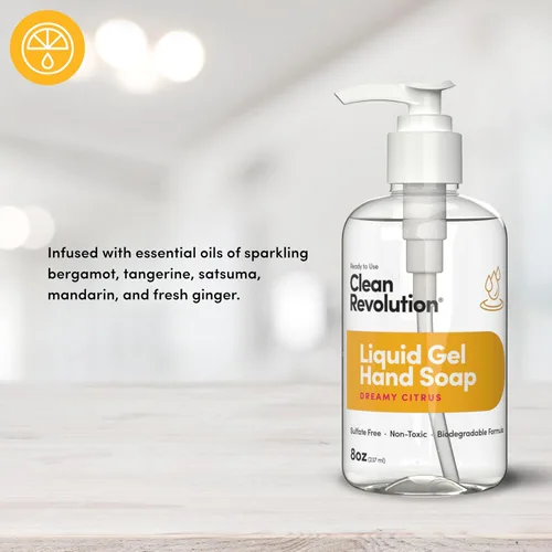Miniatura 3 de Clean Revolution Jabón de manos en gel líquido, líquido sedoso rico, espuma rápida, enjuague rápido, contiene aceites esenciales reales