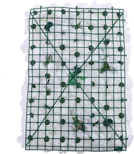 Miniatura 8 de 6 paneles de pared de flores artificiales, telón de fondo floral de 24 x 16 pulgadas, decoración de pared de flores, panel de fondo de pared