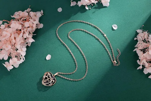 Miniatura 2 de MAIBAOTA Collar de punto de cristal curativo envuelto en flores, collares con dije de piedra de cristal natural, joyería de cuarzo reiki para mujer