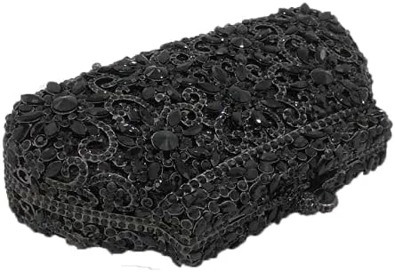 Miniatura 5 de Boutique De FGG Las mujeres Crown Minaudiere bolsos de noche flor cristal embrague monederos boda embrague