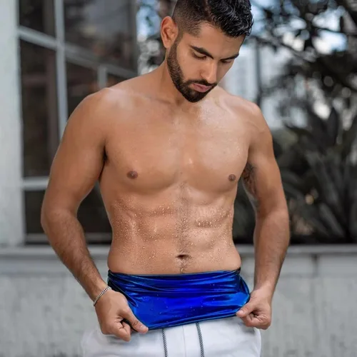 Miniatura 2 de Cinturón de sudoración para reducir la grasa del vientre inferior para hombres, faja reductora de sauna, faja moldeadora para el entrenamiento