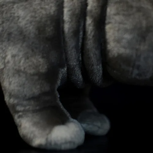 Miniatura 10 de Juguete de peluche realista de hipopótamo, animal de peluche de hipopótamo de 14 pulgadas, animales salvajes suaves, juguetes de peluche únicos