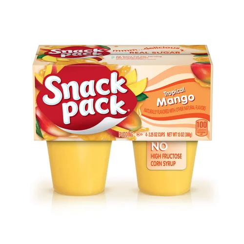 Miniatura 12 de Snack Pack Tazas de pudín con sabor a pastel de crema de plátano, 3.25 onzas, 4 unidades (paquete de 12)