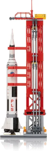 Miniatura 4 de Block Builder Rocket Launch - Juego de bloques de construcción (457 piezas) de la serie espacial para niños y adultos