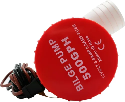 Miniatura 5 de Sanuke Bomba de achique de 500 GPH, salida de 3/4", eléctrica de 12V para accesorios de bomba de agua marina sumergible para barco, bomba de agua