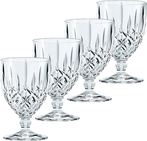 Miniatura 9 de Nachtmann Brand Noblesse Collection, vasos individuales antiguos, juego de 4, vidrio SOF de cristal duradero, diseño de diamante, 8.66 onzas, apto