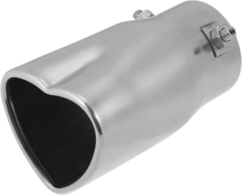 Tubo de escape de automóvil de 2.36 pulgadas, entrada de 2.72 x 2.32 pulgadas, salida de tubo de escape en forma de corazón para tubos de diámetro