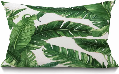 Miniatura 9 de Smooffly Our House - Funda de almohada lumbar de 12 x 20 pulgadas, de lino y algodón, rectangular, para sofá, decoración de casa rural