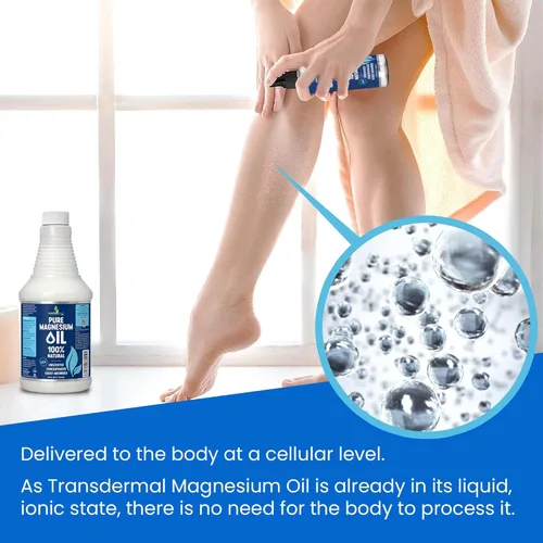 Miniatura 7 de Espray de aceite de magnesio puro 32oz - Espray tópico de magnesio de fuerza extra para dormir - Menos picazón - Menos escozor - 100% aceite natural