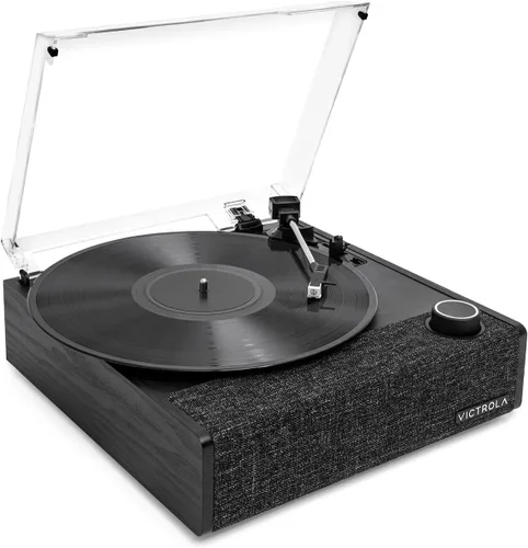 Victrola Eastwood II Tocadiscos con Altavoces – Bluetooth 5.1 y Tecnología Vinyl Stream, Reproductor de Vinilo Estilo Vintage de 3 Velocidades,