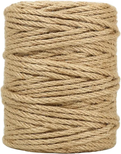 Miniatura 9 de Tenn Well Cuerda de yute natural fuerte, 0.157 in de grosor y 66 pies de largo, rollo de cuerda de yute para jardín, artes y manualidades