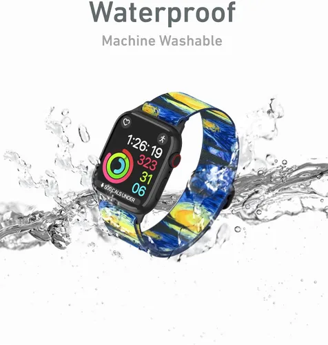 Miniatura 2 de Correas de nailon para Apple Watch unisex – iWatch 1/2/3/4/5/6/7/8/9/SE/Ultra 2 correas para 1.496 in/1.575 in/1.614 in/1.654 in/1.732 in/1.772