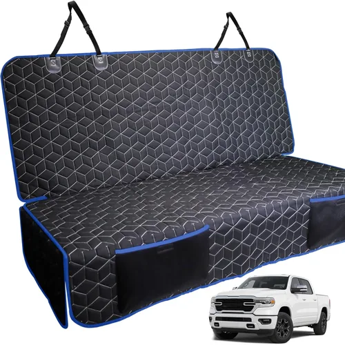 Miniatura 11 de Meginc - Fundas de asiento de coche para perros para el asiento trasero, fundas de asiento de banco impermeables para mascotas para camiones Ford