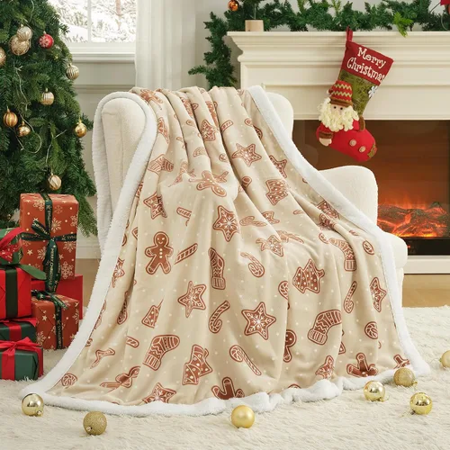Miniatura 11 de Cozy Bliss Manta Sherpa de lujo para sofá, manta gruesa reversible de cuadros Buffalo de alta calidad, cálida y acogedora manta suave para el hogar
