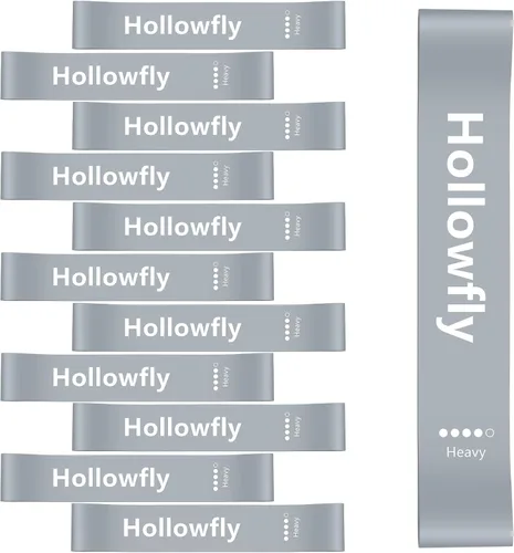 Hollowfly 12 bandas de ejercicio de látex para entrenamiento de glúteos, bandas de ejercicio elásticas antideslizantes para piernas, sentadillas,