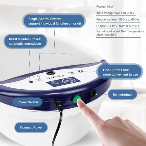 Miniatura 2 de Máquina de desintoxicación iónica de baño de pies, limpieza iónica de baño de pies, pantalla LED spa con cinturón calentado, correa de muñeca