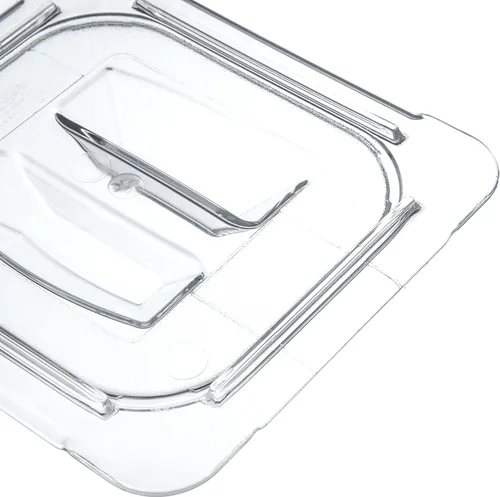 Miniatura 3 de Carlisle FoodService Products 10310U07 StorPlus - Tapa para bandeja de alimentos con mango universal de policarbonato de sexto tamaño, transparente