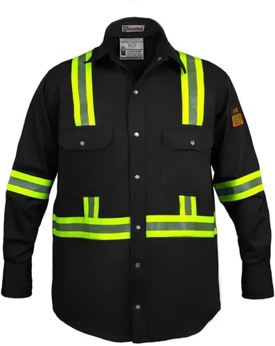 Miniatura 13 de Camisa Hi Vis de alta visibilidad FR resistente al fuego - 88% C/12% N - 7oz Azul marino