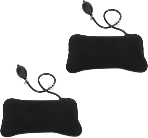Miniatura 10 de Agatige 1 almohada inflable de apoyo lumbar, transpirable, firme, lavable, portátil, soporte lumbar con sistema de aire ajustable para hombres