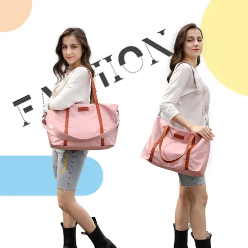 Miniatura 4 de Bolsa de mano impermeable ligera para mujer, maletín de nailon para computadora de trabajo, hombro para laptop de 15.6 pulgadas, XL