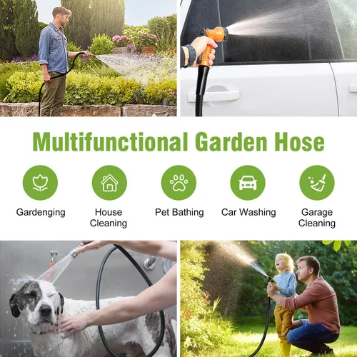 Miniatura 8 de Beitopamz Manguera de Jardín Corta de 1 pie x 5/8 pulgadas de Macho a Hembra, Manguera de Agua Pequeña Resistente, Conector de Extensión, Manguera