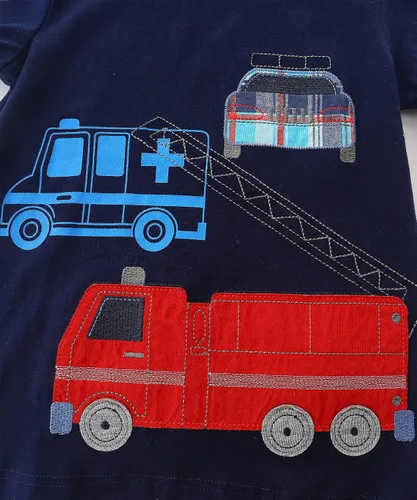 Miniatura 3 de Funnymore Conjunto de camiseta y pantalón corto de algodón de verano para niños pequeños