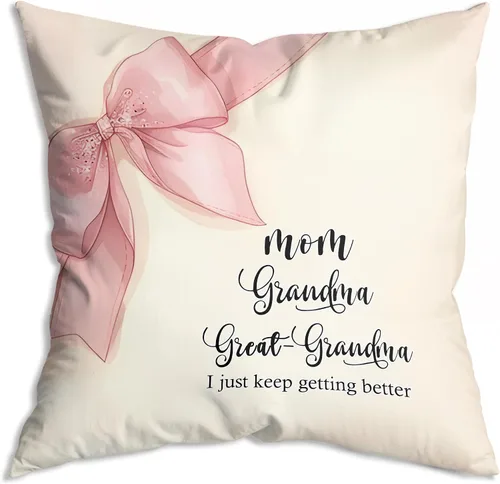 Miniatura 24 de Regalos para abuela, fundas de almohada de 18 x 18 pulgadas, regalos de anuncio de embarazo para abuela, regalos de bisabuela de nietos, regalo
