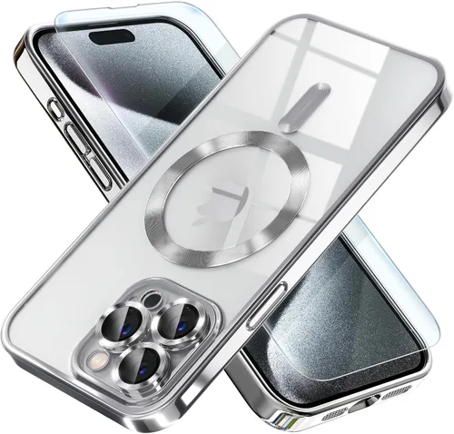 Miniatura 38 de Misea Funda magnética para iPhone 14 compatible con MagSafe [nunca amarillenta] [protección contra caídas de grado militar] protector completo
