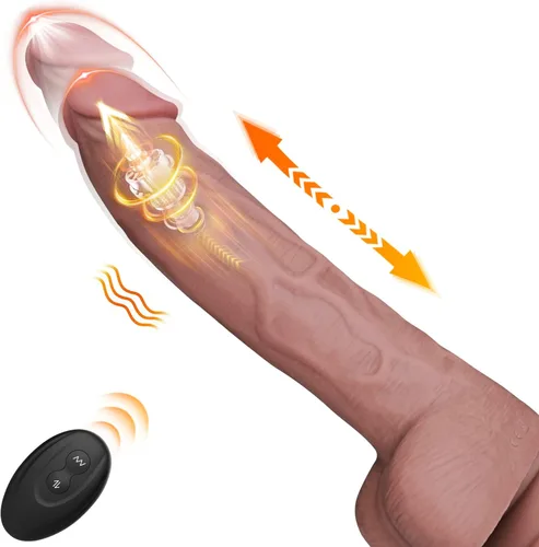 Pulse-Racing Vibrador de empuje – MEANINS Cane, consolador vibrador con venas elevadas realistas y silicona suave, ventosa resistente, juguetes