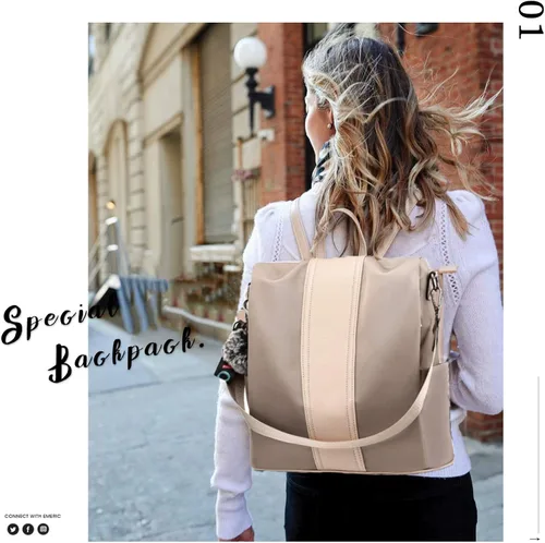 Miniatura 2 de TcIFE - Morral elegante de nailon diseño antirrobo para mujer