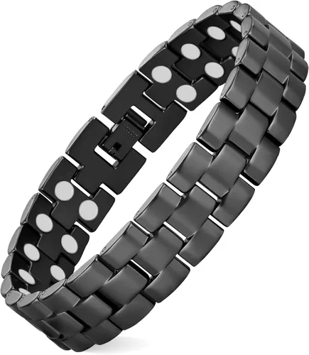 Miniatura 11 de Pulseras magnéticas de cobre para hombre de MagEnergy, pulsera de cobre 99.9% puro con imanes de doble fila, joyería ajustable con herramienta