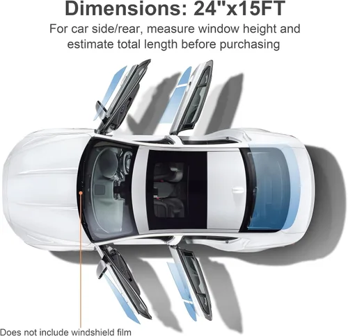 Miniatura 8 de Película tintada de ventana para automóviles, protección de privacidad, película automotriz 35% VLT de nano cerámica para parabrisas delantero