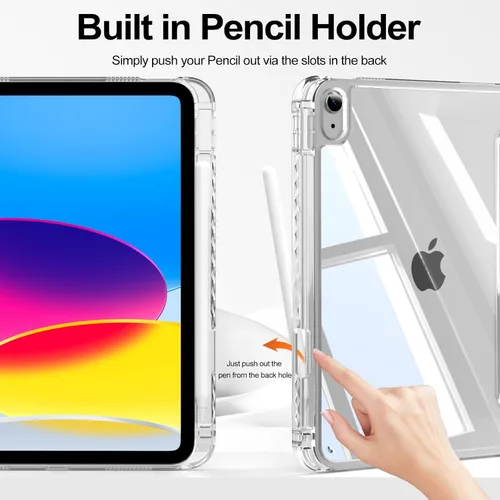 Miniatura 7 de Funda para iPad (A16) de 11ª generación de 11 pulgadas 2025, funda para iPad de 10.9 pulgadas 2022 de 10.9 pulgadas con soporte para lápices, funda
