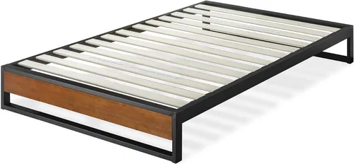 Miniatura 8 de Zinus Suzanne - Cama de plataforma de 6 pulgadas sin cabecero, Acero Madera Contrachapado, Marrón