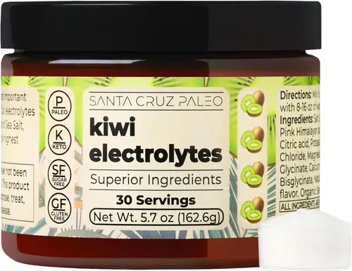 Miniatura 18 de Santa Cruz Paleo Polvo de electrolitos, sabor a limonada, mezcla de bebida de hidratación sin azúcar con sal rosa del Himalaya, sal marina
