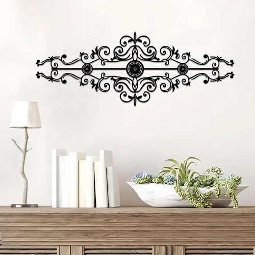 Miniatura 11 de ESTART Adorno de pared de 28 cm con diseño de árbol de la vida, escultura colgante de metal, placa familiar, decorativa para balcón, porche